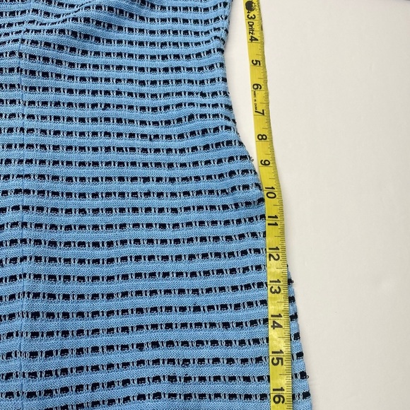 Ming Wang Women’s Light Blue and Black Textured Cardigan 2X Front Hook Closure - Picture 10 of 16